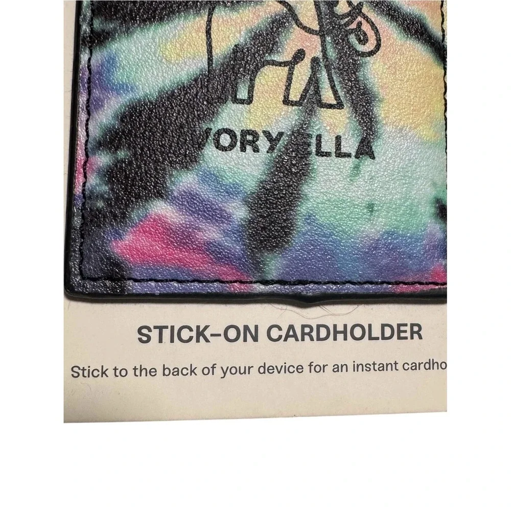 4/$24 ivory ella pastel tie-dye stick-on cardholder - multicolor‎